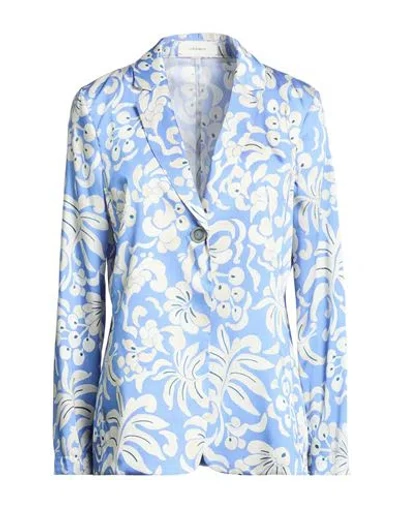Maliparmi Malìparmi Woman Blazer Azure Size 12 Polyester In Blue