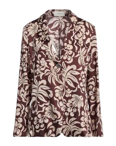 Maliparmi Malìparmi Woman Blazer Beige Size 10 Polyester In Brown