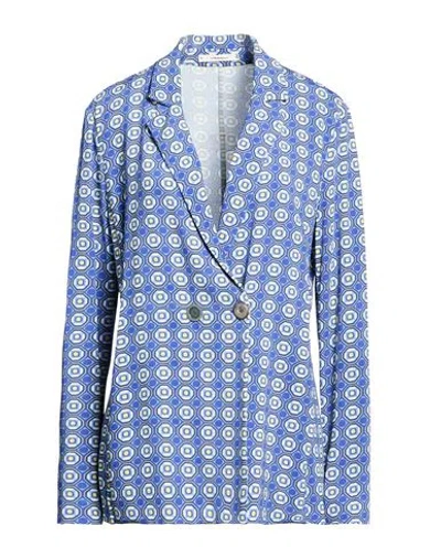 Maliparmi Malìparmi Woman Blazer Blue Size 10 Viscose, Elastane