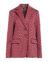 Maliparmi Malìparmi Woman Blazer Brick Size 8 Polyamide, Elastane In Red