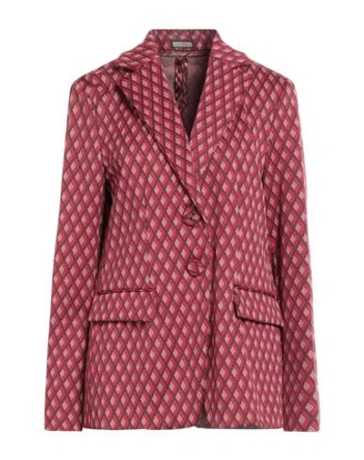 Maliparmi Malìparmi Woman Blazer Brick Size 8 Polyamide, Elastane In Red