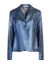 Maliparmi Malìparmi Woman Blazer Bright Blue Size 10 Viscose, Linen, Polyester