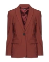 Maliparmi Malìparmi Woman Blazer Brown Size 6 Polyester, Virgin Wool, Elastane In Brown