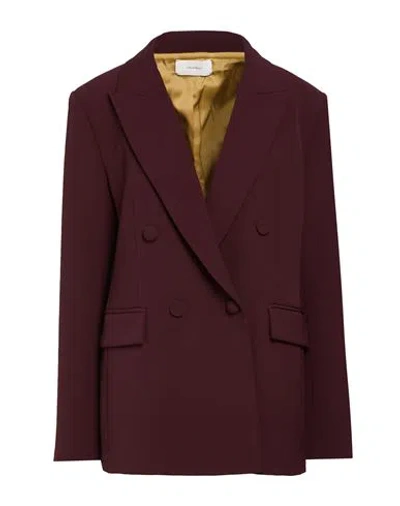 Maliparmi Malìparmi Woman Blazer Burgundy Size 10 Polyester, Elastane In Brown