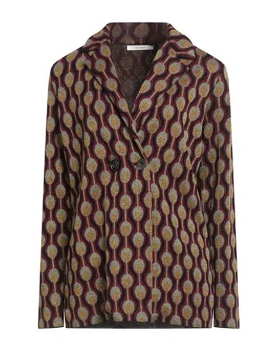 Maliparmi Malìparmi Woman Blazer Burgundy Size S Viscose, Polyester, Lurex In Multi