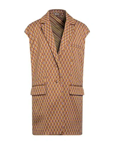 Maliparmi Malìparmi Woman Blazer Camel Size 8 Polyamide, Elastane In Beige