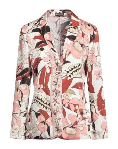 Maliparmi Malìparmi Woman Blazer Cream Size 10 Polyester In White