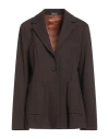 Maliparmi Malìparmi Woman Blazer Dark Brown Size 10 Viscose, Nylon, Elastane In Brown
