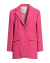 Maliparmi Malìparmi Woman Blazer Fuchsia Size 10 Polyester, Viscose, Elastane In Pink