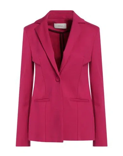 Maliparmi Malìparmi Woman Blazer Fuchsia Size 4 Viscose, Polyamide, Elastane In Red