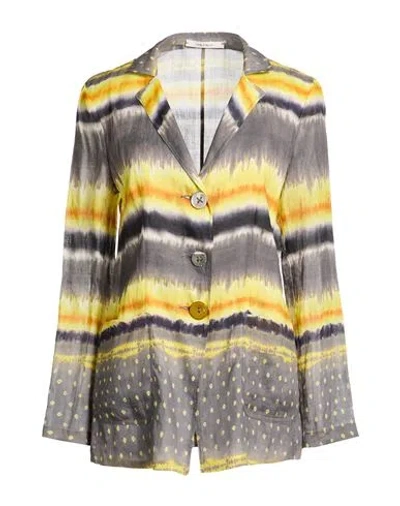 Maliparmi Malìparmi Woman Blazer Grey Size 6 Ramie In Gray