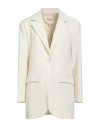 Maliparmi Malìparmi Woman Blazer Ivory Size 4 Polyester, Viscose, Elastane In Neutral