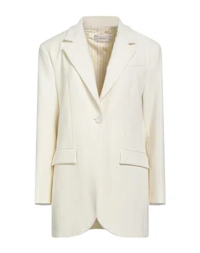 Maliparmi Malìparmi Woman Blazer Ivory Size 4 Polyester, Viscose, Elastane In Neutral