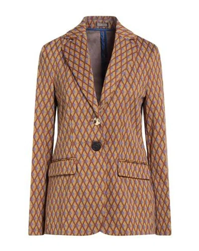 Maliparmi Malìparmi Woman Blazer Mustard Size 10 Polyamide, Elastane In Yellow