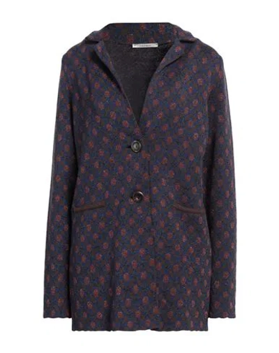 Maliparmi Malìparmi Woman Blazer Navy Size M Viscose, Polyester, Metallic Polyester