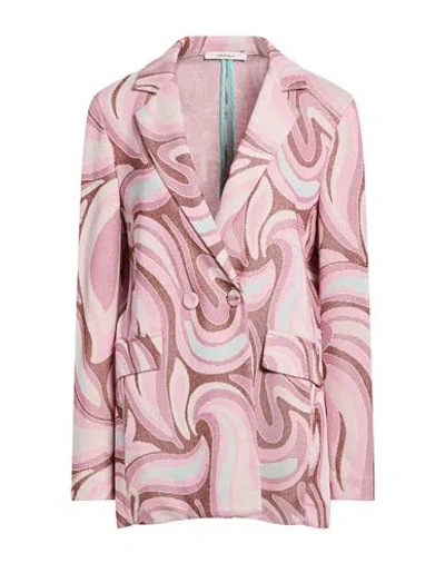 Maliparmi Malìparmi Woman Blazer Pink Size 8 Viscose, Polyamide, Elastane