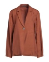 Maliparmi Malìparmi Woman Blazer Rust Size 12 Viscose, Acetate In Red