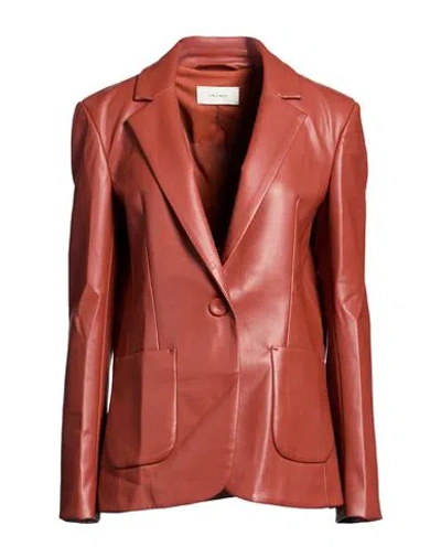 Maliparmi Malìparmi Woman Blazer Tan Size 8 Polyester, Polyurethane In Brown