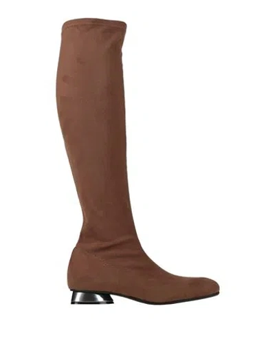 Maliparmi Malìparmi Woman Boot Camel Size 9 Textile Fibers In Brown
