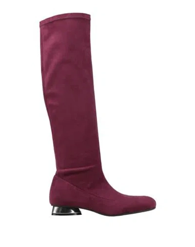 Maliparmi Malìparmi Woman Boot Garnet Size 7 Textile Fibers In Burgundy