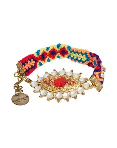 Maliparmi Malìparmi Woman Bracelet Pastel Yellow Size - Textile Fibers, Metal