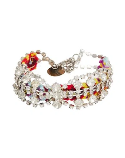 Maliparmi Malìparmi Woman Bracelet Silver Size - Textile Fibers In Multi