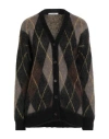 Maliparmi Malìparmi Woman Cardigan Black Size S Acrylic, Polyamide, Mohair Wool In Multi