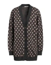 Maliparmi Malìparmi Woman Cardigan Dark Brown Size M Viscose, Polyester, Metallized Polyamide