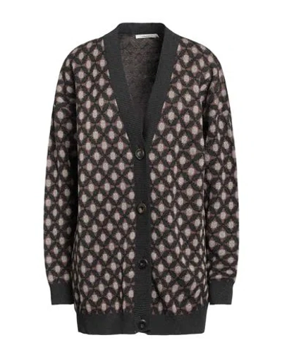 Maliparmi Malìparmi Woman Cardigan Dark Brown Size M Viscose, Polyester, Metallized Polyamide