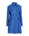 Maliparmi Malìparmi Woman Coat Blue Size 12 Virgin Wool, Polyamide In Blue