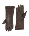 Maliparmi Malìparmi Woman Gloves Dark Brown Size 7 Ovine Leather In Brown