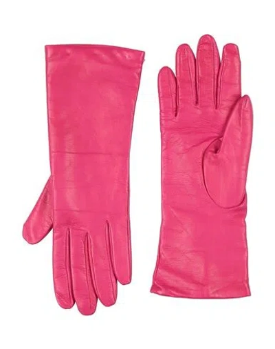 Maliparmi Malìparmi Woman Gloves Fuchsia Size 7 Ovine Leather In Pink