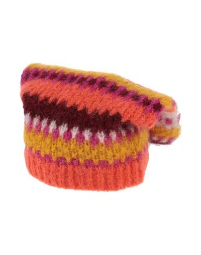 Maliparmi Malìparmi Woman Hat Orange Size Onesize Mohair Wool, Alpaca Wool, Polyamide