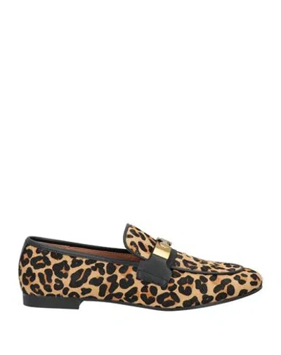 Maliparmi Malìparmi Woman Loafers Beige Size 8 Leather In Multi