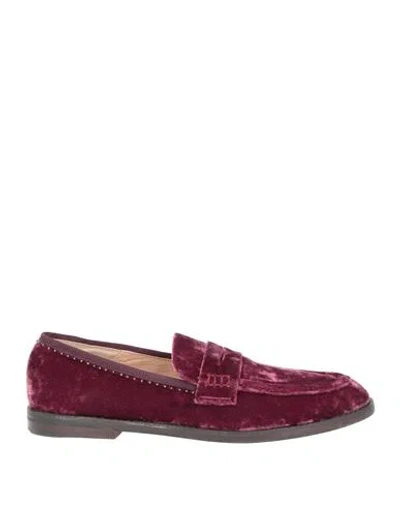 Maliparmi Malìparmi Woman Loafers Plum Size 7 Textile Fibers In Multi