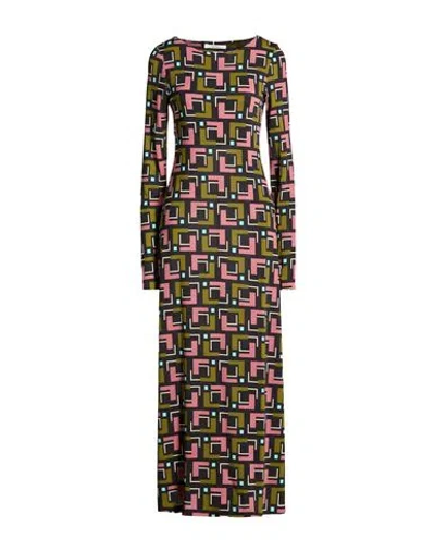Maliparmi Malìparmi Woman Maxi Dress Antique Rose Size 8 Viscose, Elastane In Brown
