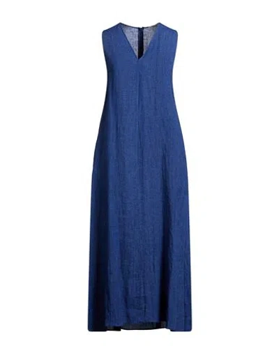 Maliparmi Malìparmi Woman Maxi Dress Blue Size 4 Linen