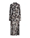 Maliparmi Malìparmi Woman Maxi Dress Charcoal Size 8 Polyester, Elastic Fibres In Grey