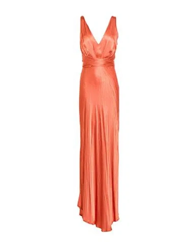 Maliparmi Malìparmi Woman Maxi Dress Copper Size 4 Viscose In Orange