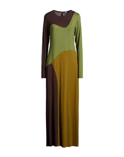 Maliparmi Malìparmi Woman Maxi Dress Green Size 10 Viscose, Elastane In Multi