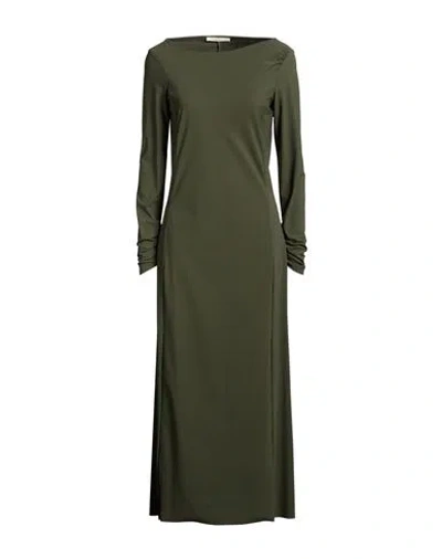 Maliparmi Malìparmi Woman Maxi Dress Military Green Size 8 Polyamide, Elastane