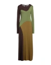 Maliparmi Malìparmi Woman Maxi Dress Military Green Size 6 Viscose, Elastane In Green