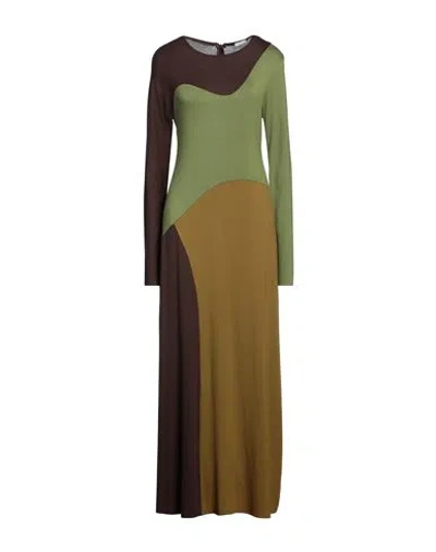 Maliparmi Malìparmi Woman Maxi Dress Military Green Size 6 Viscose, Elastane