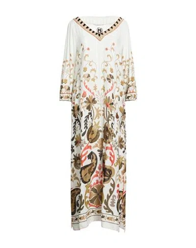 Maliparmi Malìparmi Woman Maxi Dress Off White Size 12 Viscose In Multi