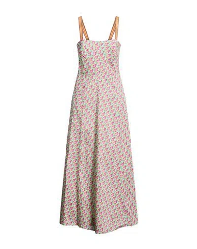 Maliparmi Malìparmi Woman Maxi Dress Turquoise Size 10 Cotton In Multi