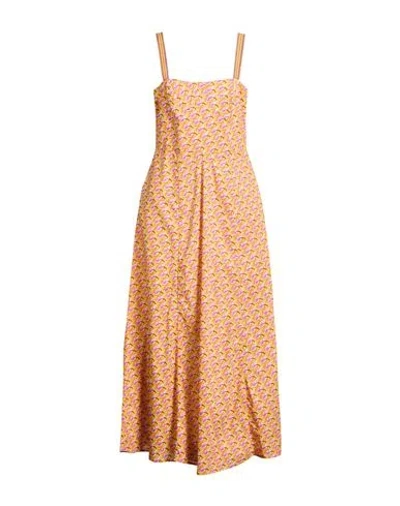 Maliparmi Malìparmi Woman Maxi Dress Yellow Size 10 Cotton In Orange