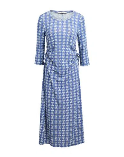 Maliparmi Malìparmi Woman Midi Dress Blue Size 8 Viscose, Elastane