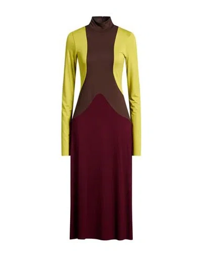 Maliparmi Malìparmi Woman Midi Dress Chocolate Brown Size 8 Viscose, Elastane