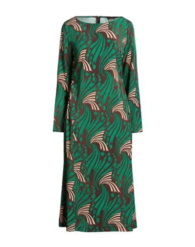 Maliparmi Malìparmi Woman Midi Dress Green Size 10 Polyester, Elastane