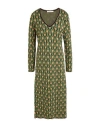 Maliparmi Malìparmi Woman Midi Dress Green Size L Viscose, Polyester, Lurex In Green